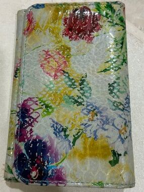 HOBO Floral Watercolor Card Case in Multicolor